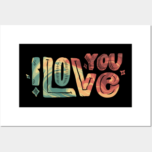 I Love You Type Posters and Art